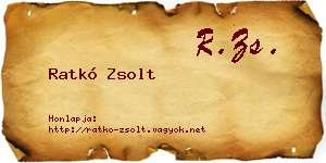 Ratkó Zsolt névjegykártya